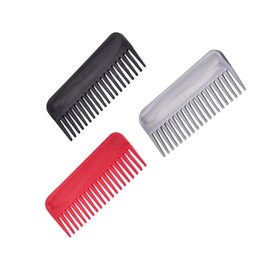 FOMIYES 3pcs Wide Tooth Combs for Smooth Detangling Hair Brushes for Salon Home Use for Curly Straight Hair Lightweight Black Grey Red