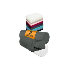 npluseins 1467.2080 Covers and/or Neck Bolster Approx. 40 x 15 cm Pack of 2 Titanium