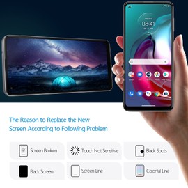 YWLRONG LCD for Motorola Moto G Power 2021 XT2117 XT2117-3 XT2117-4 Screen Replacement Touch Display Digitizer Assembly for Motorola Moto G Power 2021 LCD Display