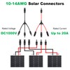 LEPITERY Solar Connectors Y Branch Parallel Adapter 30A Cable 1