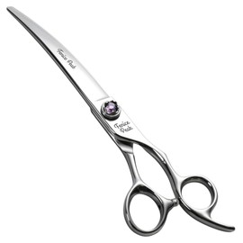 Fenice Peak 7 inch Straight Dog Grooming Scissors Professional Dog Shears Made of Japanese 440C Stainless Steel with Jewelled Screw Trimming Cutting Scissors Durable and Sharp