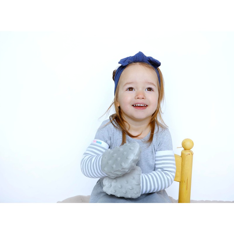 Handsocks Plushy Stay On Strap-Free No-Scratch & Warmth Mittens (Toddler