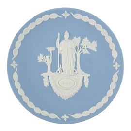 Wedgwood 1067339 Year Earplate, 2025 Edition, Jasper Olympus, Athena, Pale Blue, 6.7 inches (17 cm)