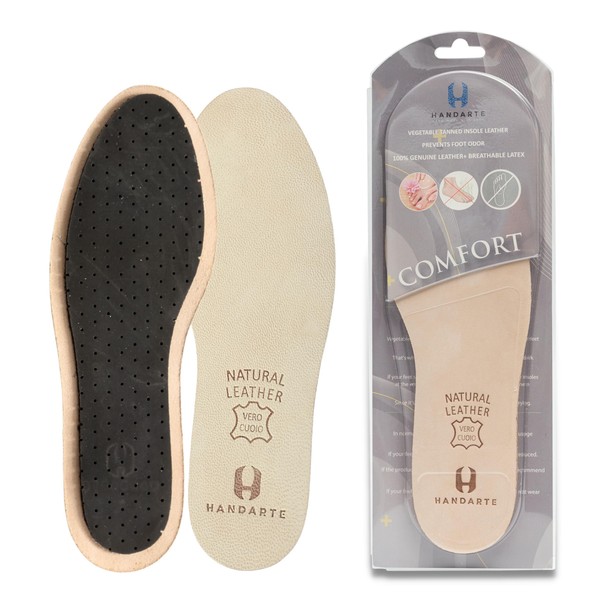 HANDARTE Leather Thin Insoles for Men/Women | Odour Eaters Shoe