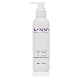 NassifMD - Limpiador facial de ácido glicólico, limpiador facial hidratante, antienvejecimiento, limpiador glicólico para la cara para arrugas y línea