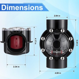 Dreyoo 2 Pack Pool Check Valve Compatible with Jandy/Pentair 2-Inch to 2-1/2-Inch Check Valve,180-degree Regulator Positive Seal & Non Lube Pump Flow Regulator for Swimming Pools and Spas