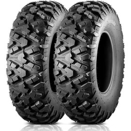 MaxAuto AT25x8-12 ATV UTV Tires, 25x8x12 All Terrain ATV Tires for All Trail Tire, 25 8 12 Mud Sand Off-Road Tire 205/80-12, 6PR Tubeless, 2 Pack