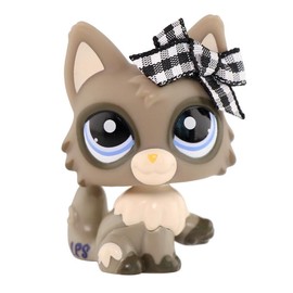 diylpshome miniature perisan cat crouching cat wolfcat fox kitten pet figure cat and dog kids gift:_crouching cat 1628
