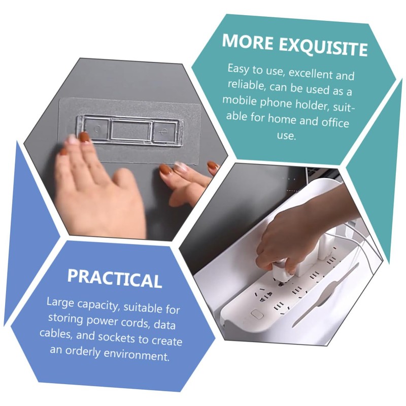 LABRIMP Cable Management Box Charging Cable Organizer Container for Desk