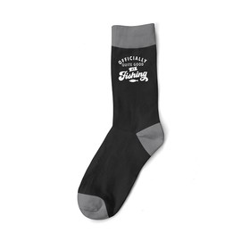 D Design Invent Print! Fishing Gift Socks Men’s Black Quite Good Fishing Funny Quote Size 6-11 (Black/Grey HT)