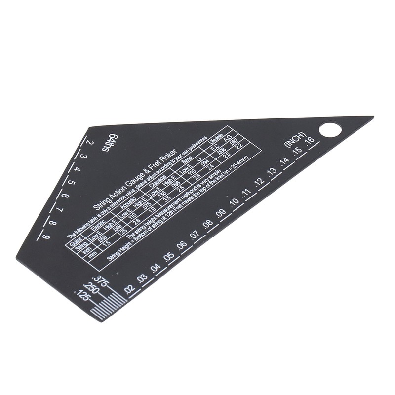 Guitar String Action Gauge Ruler Tool Stainless Steel Electric Guitar