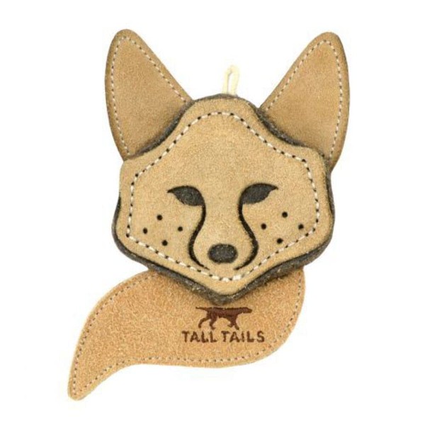 Tall Tails 88216666 Scrappy Critter Leather Fox Dog Toy -