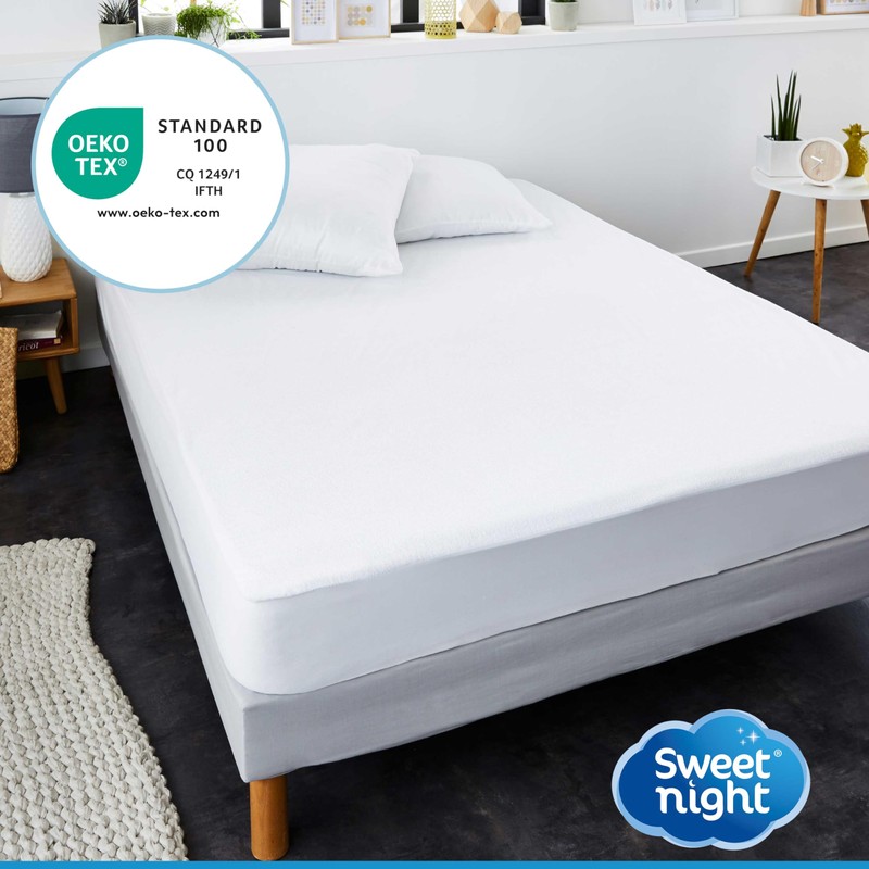 Sweetnight Mattress Protector 90 x 200 cm Cotton Waterproof and