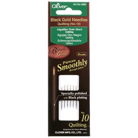 Clover Needles, Quilting No.10, Black/Gold