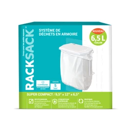 Rack Sack Super Compact Bathroom Garbage Can, Garbage Can with Lid, Under Sink Garbage Can, Poubelle Salle De Bain