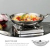 Kichvoe Stainless Steel Bottom Wok Pan Cooking Pot with Double