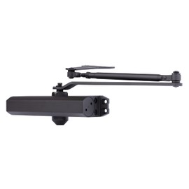 BRINKS Commercial - Heavy Duty Commercial Door Closer, Bronze Finish - Adjustable from Size 1 to Size 5 with a 180-Degree Opening Range