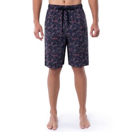 Van Heusen Men's Printed Rayon Sleep Short, Navy/Flamingos, XX-Large