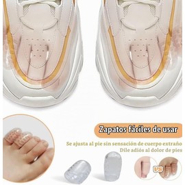 10 Protectores de Silicona para Dedos del Pie para Mujer, De Gel Antifricci?n, Transpirables, Suaves y Transparentes, Para Callos, Ampollas y Alivio del Dolor.