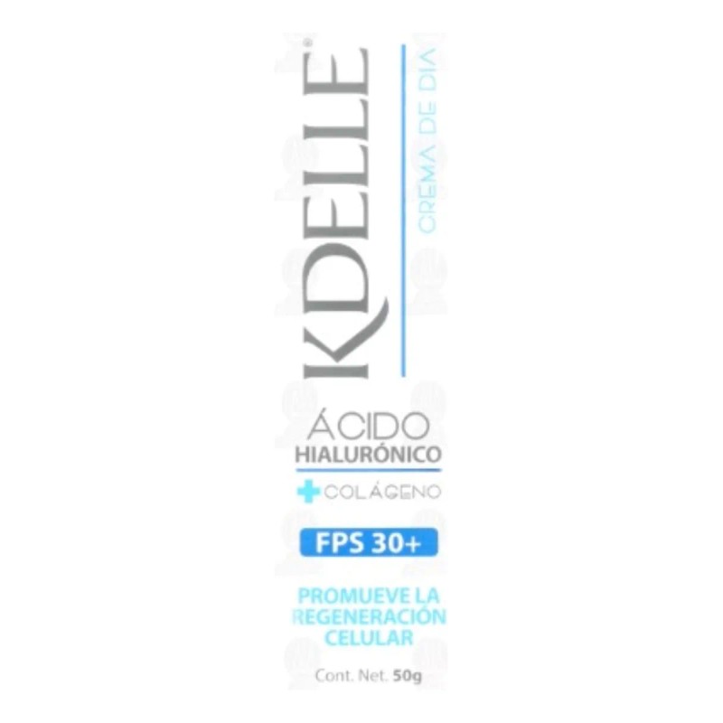 KDELLE Crema Facial Día Ácido Hialurónico Colágeno Vitamina E FPS30+