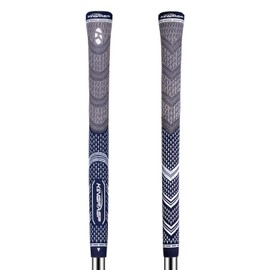 KINGRASP Multi Compound Golf Grips Set of 2 (Free 2 Tapes Included),Anti-Slip，Super Stability,Cord Rubber, Golf Club Grips,Standard/Mid Size, 3 Colors Optional (Gray Dark Blue, midsize)