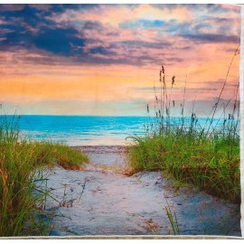 David Textiles New Digitally Printed Fabric Panel Aqua Sea At The Dunes By David Textiles