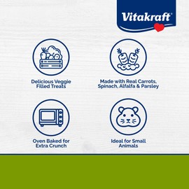 Vitakraft Raviolos Small Animal Treat - Made with Real Vegetables - For Rabbits, Guinea Pigs, and Hamsters Brown 5 Ounce (Pack of 1)