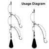 TopHomer 50Pcs 3 Way Swivel Barrel Swivel Catfish Swivels Hook