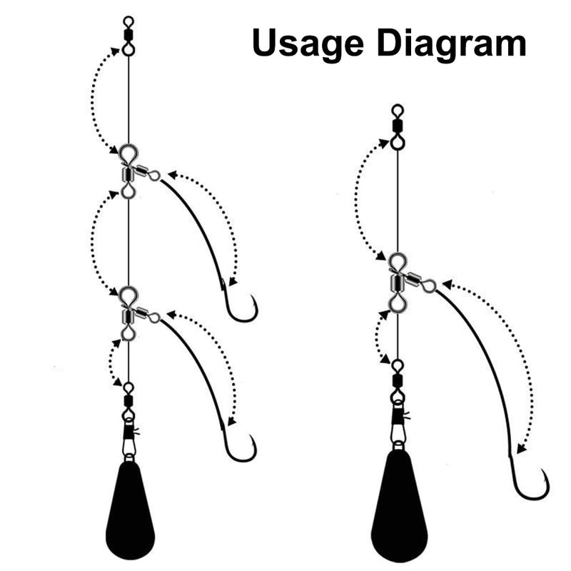 TopHomer 50Pcs 3 Way Swivel Barrel Swivel Catfish Swivels Hook