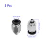 M METERXITY 5pcs Push in Quick Fitting Straight Union Adapter