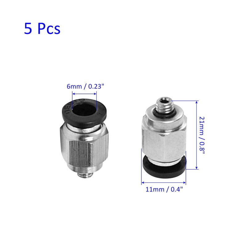 M METERXITY 5pcs Push in Quick Fitting Straight Union Adapter