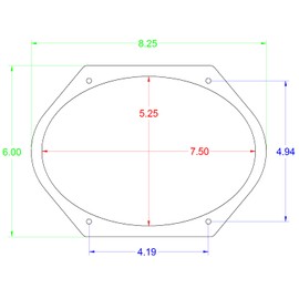5x7" / 6x8" Speaker Spacers Depth Extender Extending Rings - 1/4" thick - 1 Pair - SSK68 - Stackable - Perfect For Framing Fiberglass Enclosures