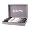 Splayd Mini Luxury Utensils, Satin, 6-Piece Box Set, Silver