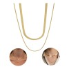 Collar Multicapa Oro 18k Acero Inoxidable 40+5cm Diseño Serpiente