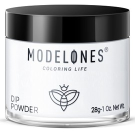 Modelones Dip Powder Clear Color, Nail Dipping Powder French Nail Art Powder Pro Collection System for Starter Manicure Salon DIY at Home, Odor-Free, Long-Lasting, No Needed Nail Lamp Cured, 1 Oz