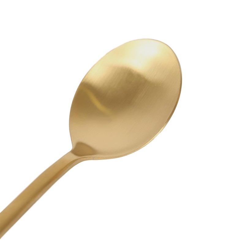 Argon Tableware Stainless Steel Dessert Spoons - 20cm - Gold