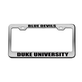 Blue Devils Duke University Chrome License Plate Frame Tag Black