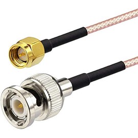 Saide Electronics 2 x BNC Male to SMA Male Coax Cable with 1m/3FT RG316 Adapter (SMA-to-BNC Cable Adapter, 3 Feet, Indoor, Pack of 2)