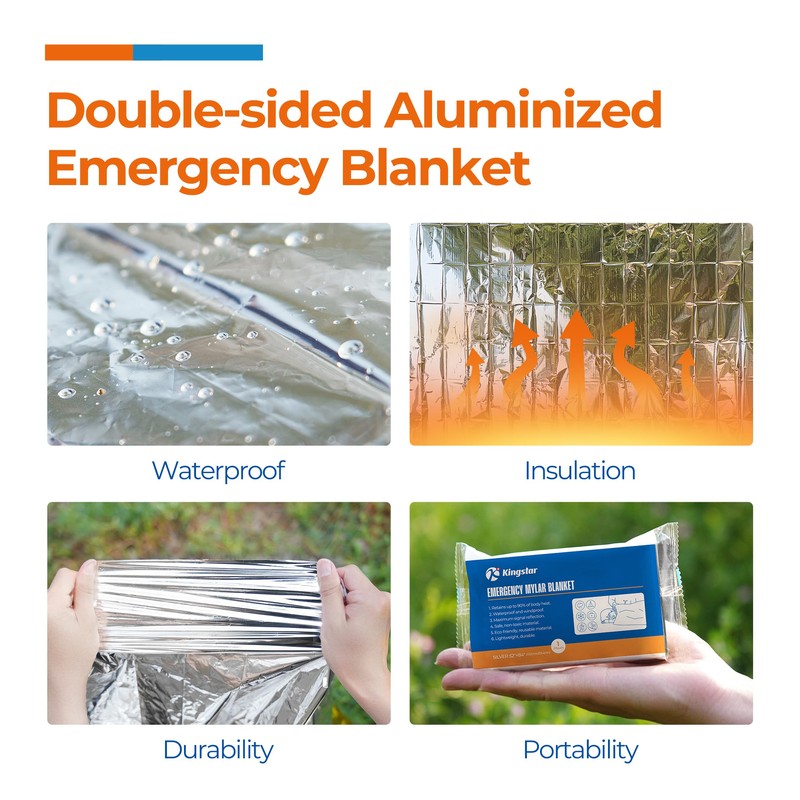 Emergency Blanket for Camping & Survival 30 Packs, 84" L