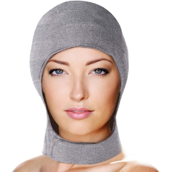Migraine Gel Head and Neck Ice Hat by FOMI Care | Top and Side of Skull Plus Cervical Cold Coverage | Wearable Cranial Cap for Headache, Sinus, Chemo, Stress, Pressure Pain Relief