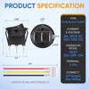 XINYIELE 12 Volt 3 Way Round Rocker Switch,3 Position ON/Off/ON