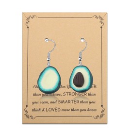 FUSTMW Cute Avocado Earrings for Women Avocado Gifts for Avocado Lovers Jewelry Fruit Earrings Dangle Fruit Charm Jewelry, Zinc, No Gemstone