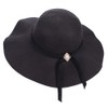 Women Winter Hat Vintage Wide Brim Woolen Felt Fedora Hat