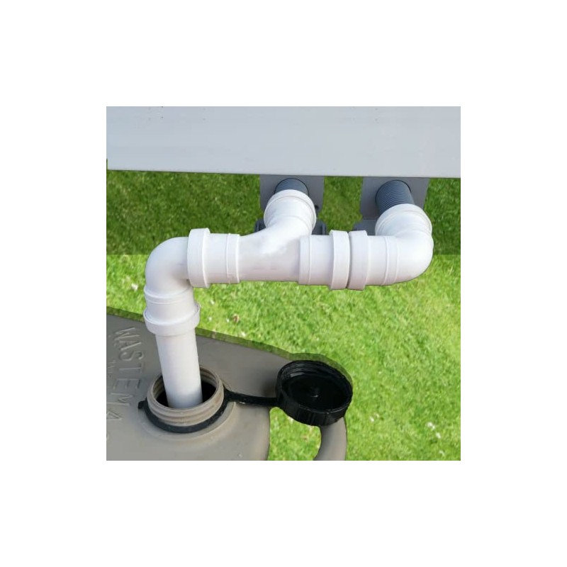 Xtremeauto Caravan Waste Water Pipe Kit Dual Outlet Caravan Waste