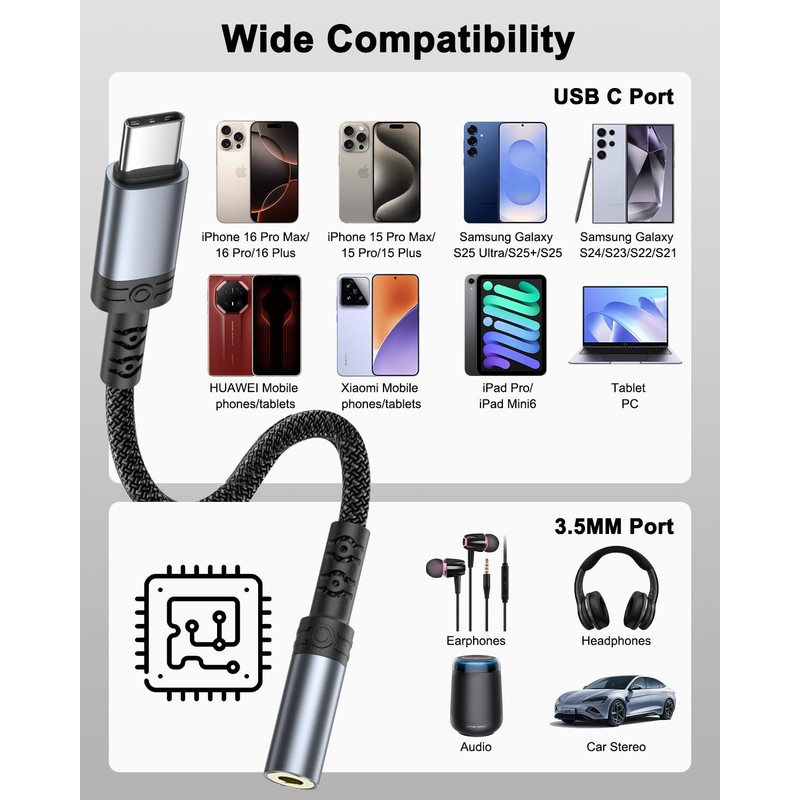 Tepow Braided Jack Plug to Female