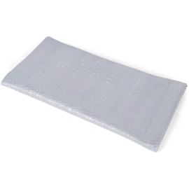 styleBREAKER Case for Sunglasses in Mother of Pearl Crocodile Look with Glasses Cleaning Cloth Glasses Case Snap Closure Unisex 09020147, lightblue