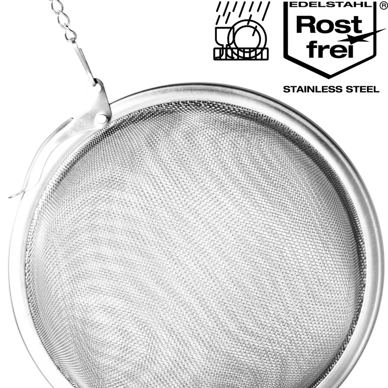 com-four® Tea Strainer Made of 304 Stainless Steel - Large