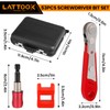 53-Piece Screwdriver Bit Set, LATTOOK Right Angle Low Profile 90