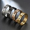 Men's Viking Rune Ring, Silver/Gold/Black Hollow Nordic Ring for Men,