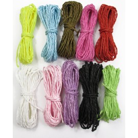 All In One 10 Color 300 Yards Twisted Paper Craft String/Cord/Rope (1-1.5mm Thickness)
